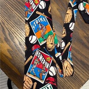 Addiction Silk Tie with Sports Graphics